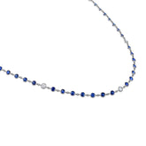 Diamond and Blue Sapphire By The Yard Necklace β¨π